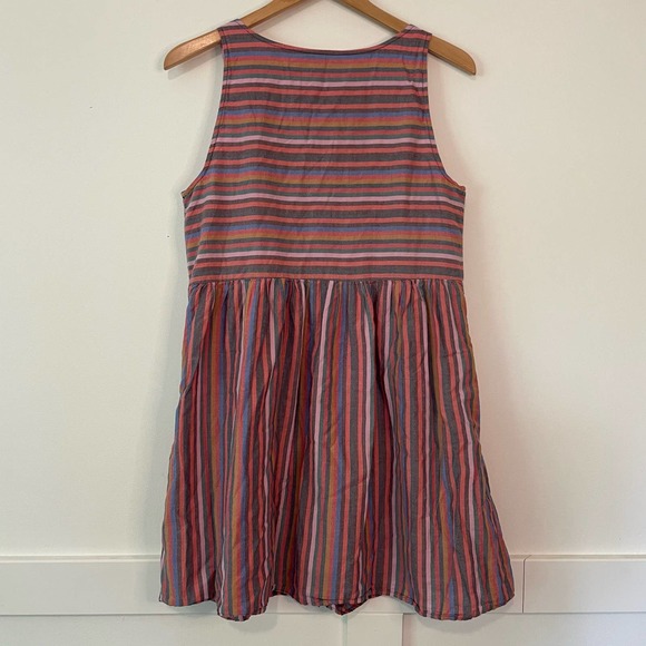 Madewell Blogger Favorite Scoopneck Tank Shirt Dress in Rainbow Stripe - Picture 7 of 7